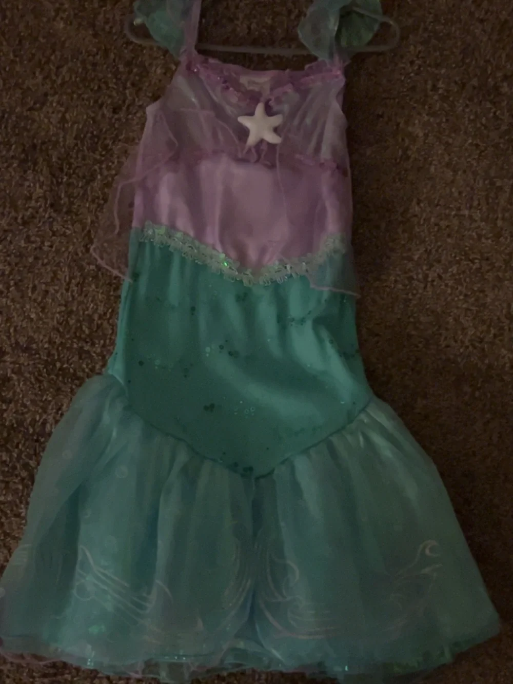 Girls Purple and Teal Mermaid Costume Dress